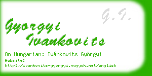 gyorgyi ivankovits business card